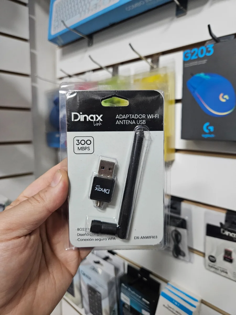 Adaptador Wi-Fi USB Dinax Link 300 Mbps con Antena
