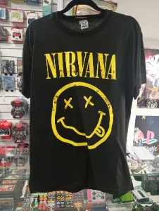 Remera negra Nirvana Smiley