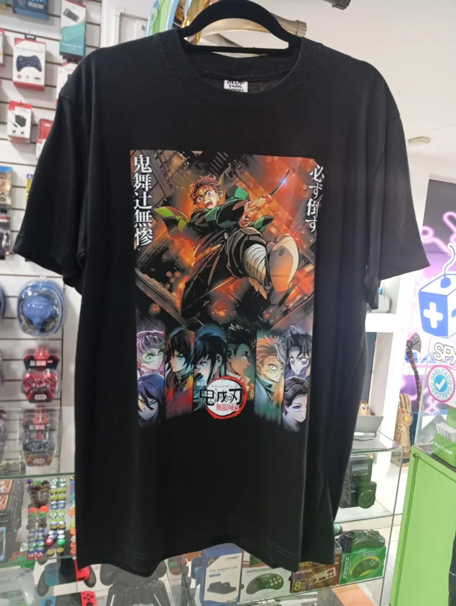 Remera negra Demon Slayer Kimetsu no Yaiba