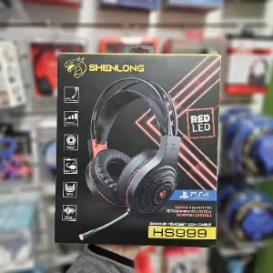 Auriculares gamer Shenlong HS999 con LED rojo