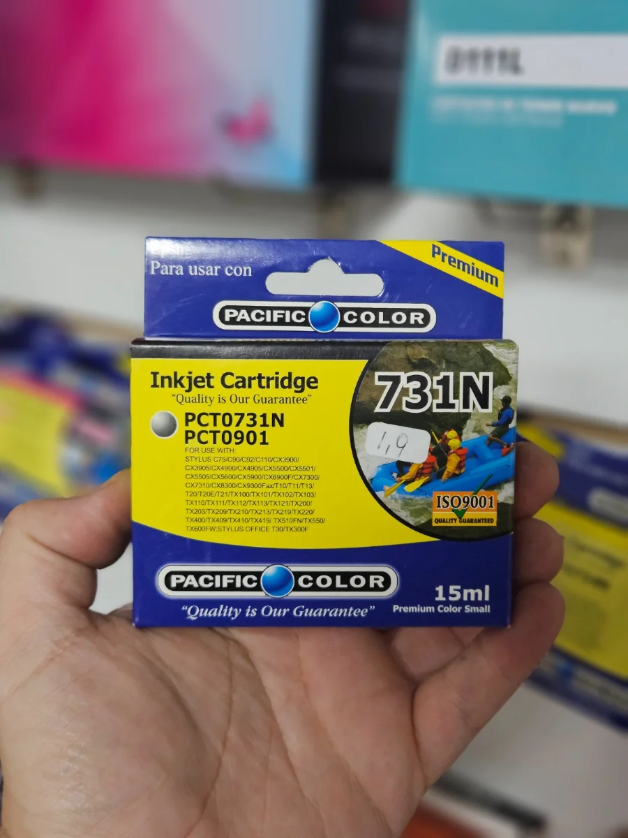 Cartucho de Tinta Pacific Color Epson T0733N Cian 15 ml
