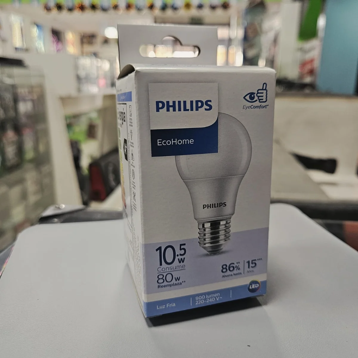 Lámpara LED Philips EcoHome 10,5 W luz fría