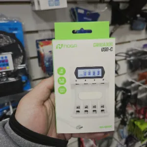 Cargador USB-C Noga multipuerto con pantalla