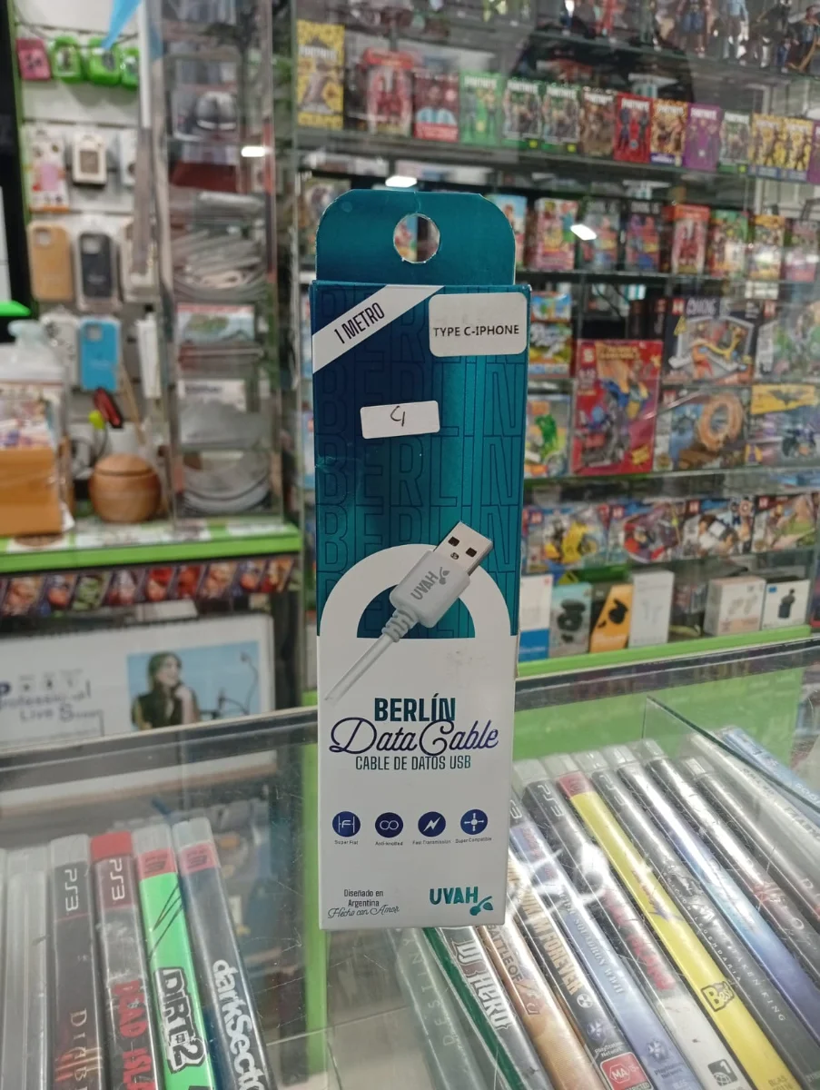 Cable USB de carga y datos blanco