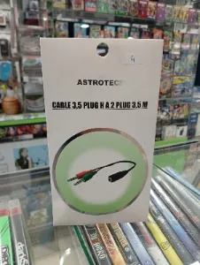 Cable Astrotech 3,5 mm hembra a dos fichas 3,5 mm macho