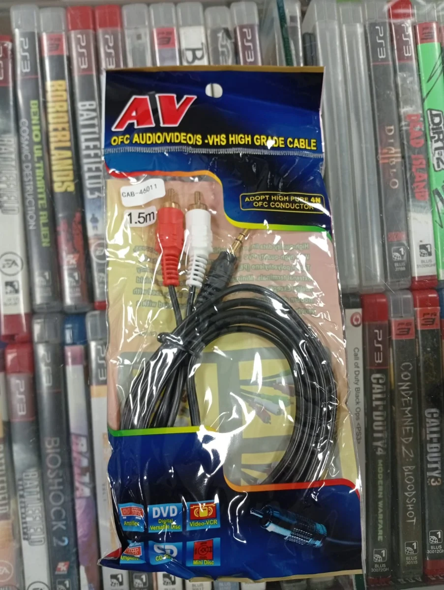 Cable audiovisual de 3 RCA