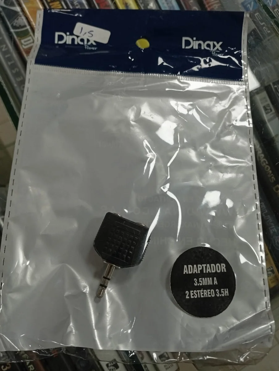 Adaptador Dinax 3,5 mm macho a dos hembras