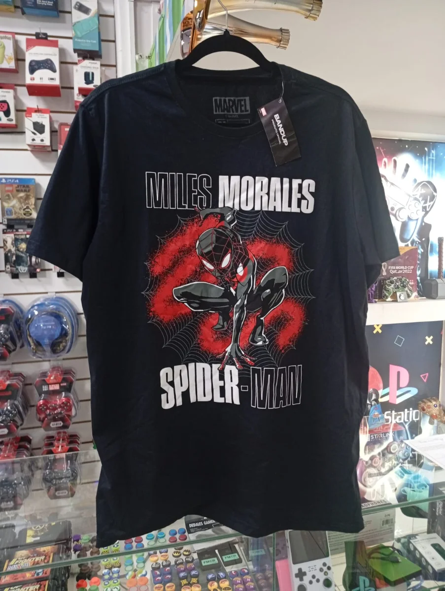 Remera negra Miles Morales Spider-Man