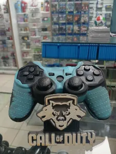 Funda protectora para joystick PS3 turquesa y negra