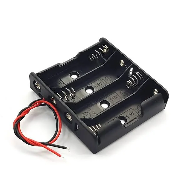 Portapilas para cuatro pilas con cable