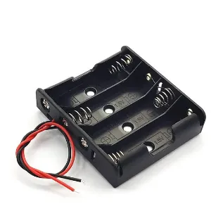 Portapilas para cuatro pilas con cable