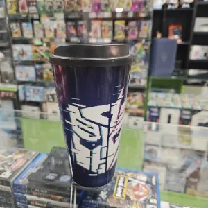 Vaso diseño japonés estilo glitch con tapa para café