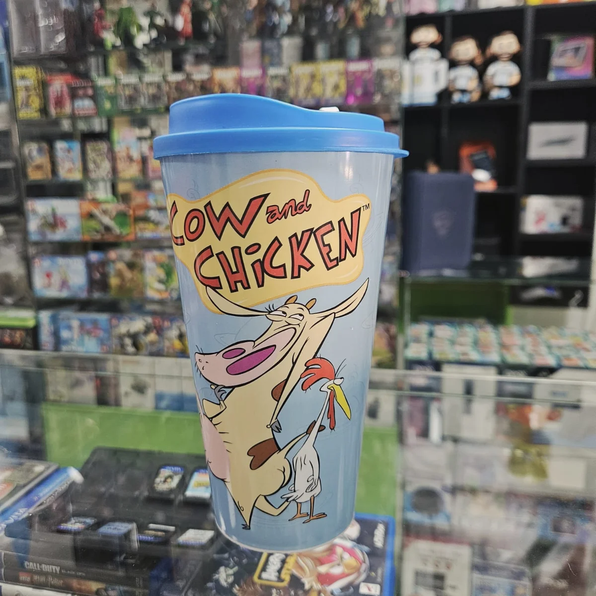 Vaso La Vaca y el Pollito con tapa para café
