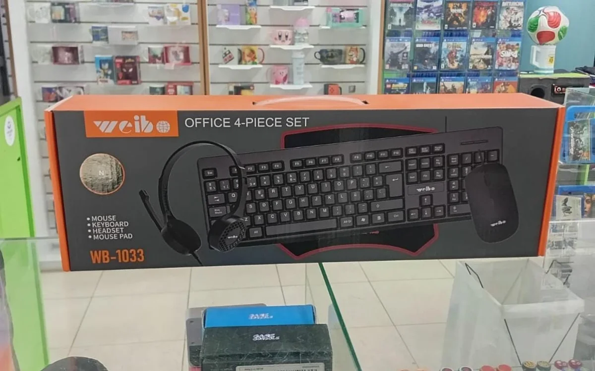 Combo de oficina teclado WB-1033 de 4 piezas