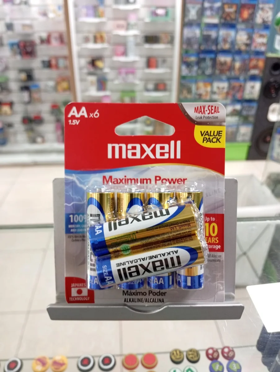 Pilas alcalinas Maxell AA pack de 6