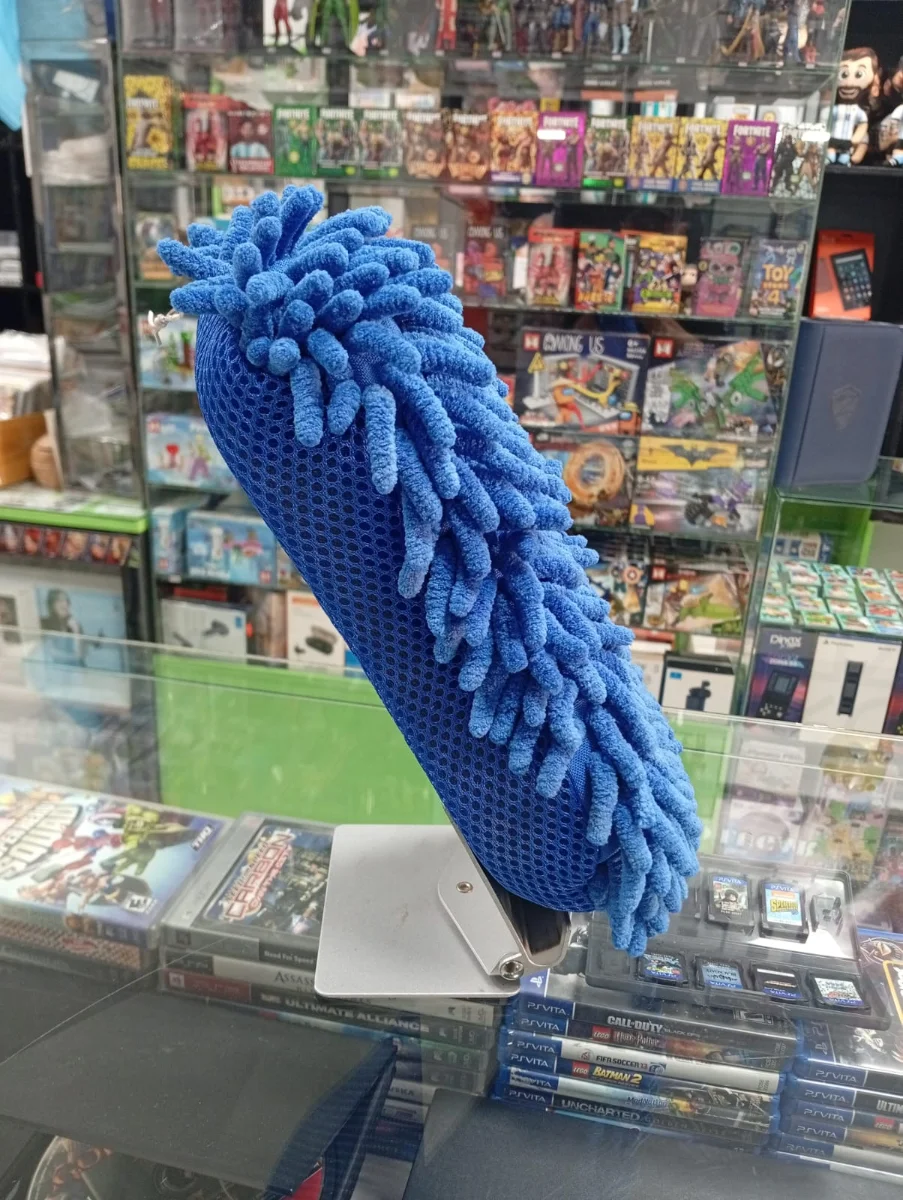 Manopla de microfibra chenille azul para auto — foto 1