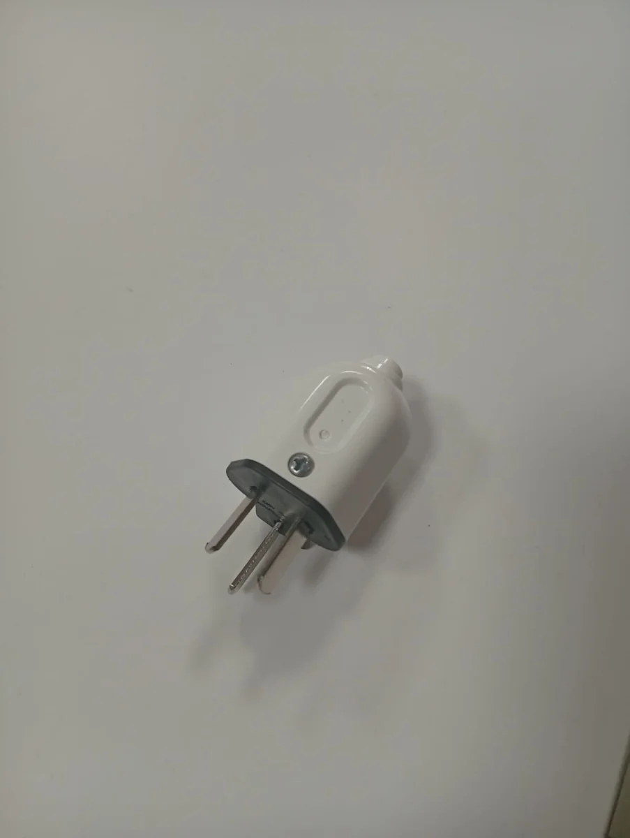 Ficha eléctrica macho de 2 patas