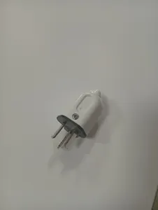 Ficha eléctrica macho de 2 patas