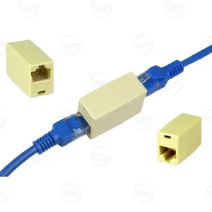 Adaptador hembra a hembra para cable RJ45 Internet