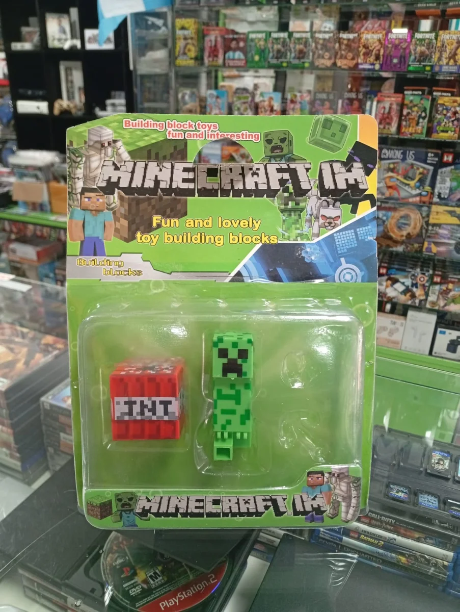 Set de bloques Minecraft con TNT y Creeper