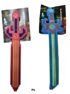 Espada pixelada de juguete estilo Minecraft