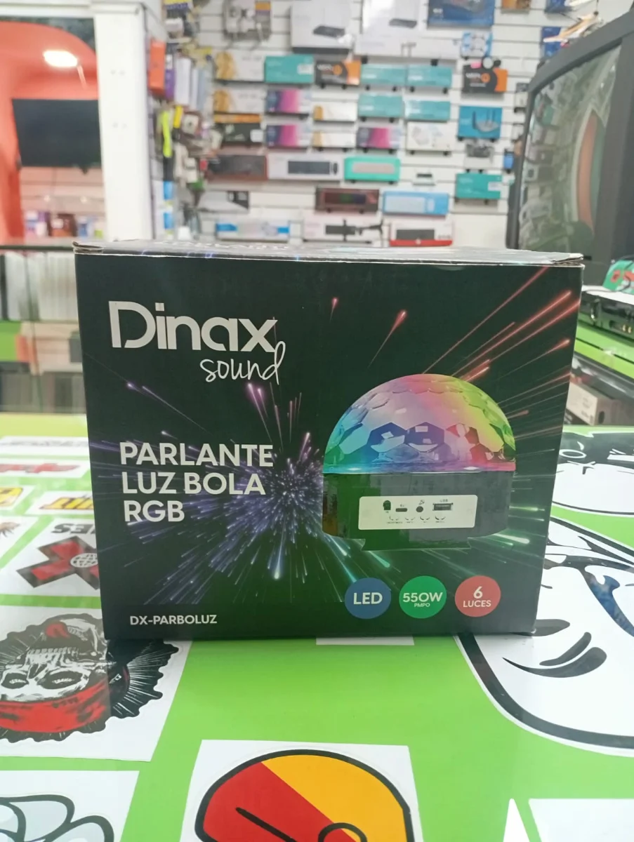 Parlante Dinax con Luz Bola RGB