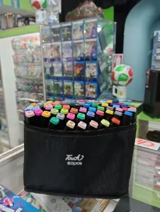 Marcadores Fibrones Resaltadores Doble Punta Con Estuche X80