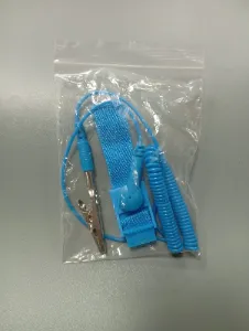 Pulsera antiestática con cable y pinza