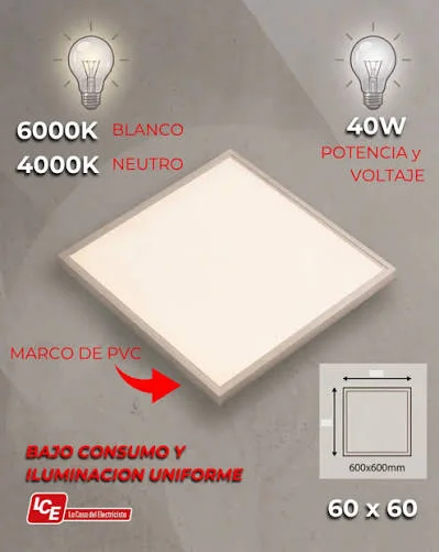 Panel LED MILA de 40 W luz fría — foto 1