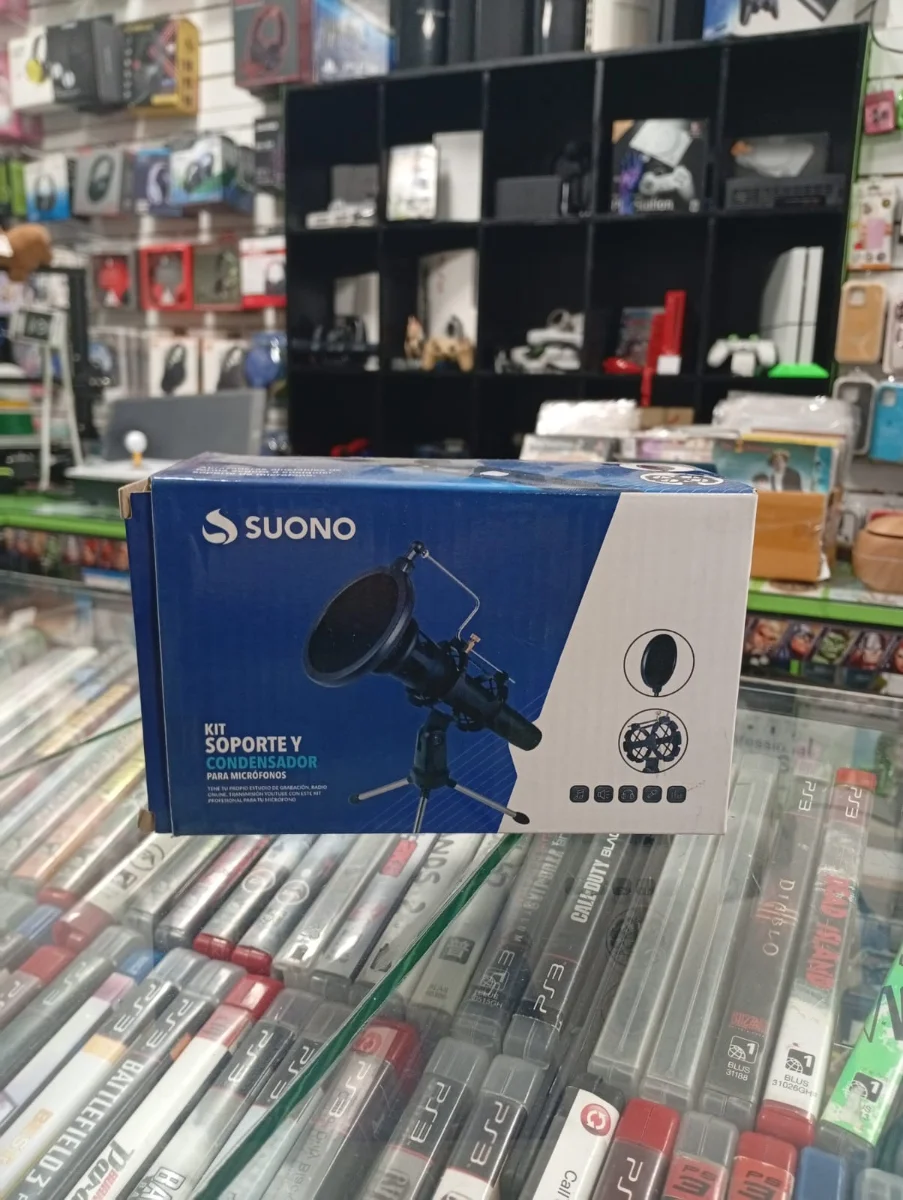 Kit Suono de soporte, araña y filtro antipop para micrófono