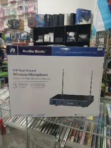Sistema de micrófonos inalámbricos Audio Sonic VHF doble canal
