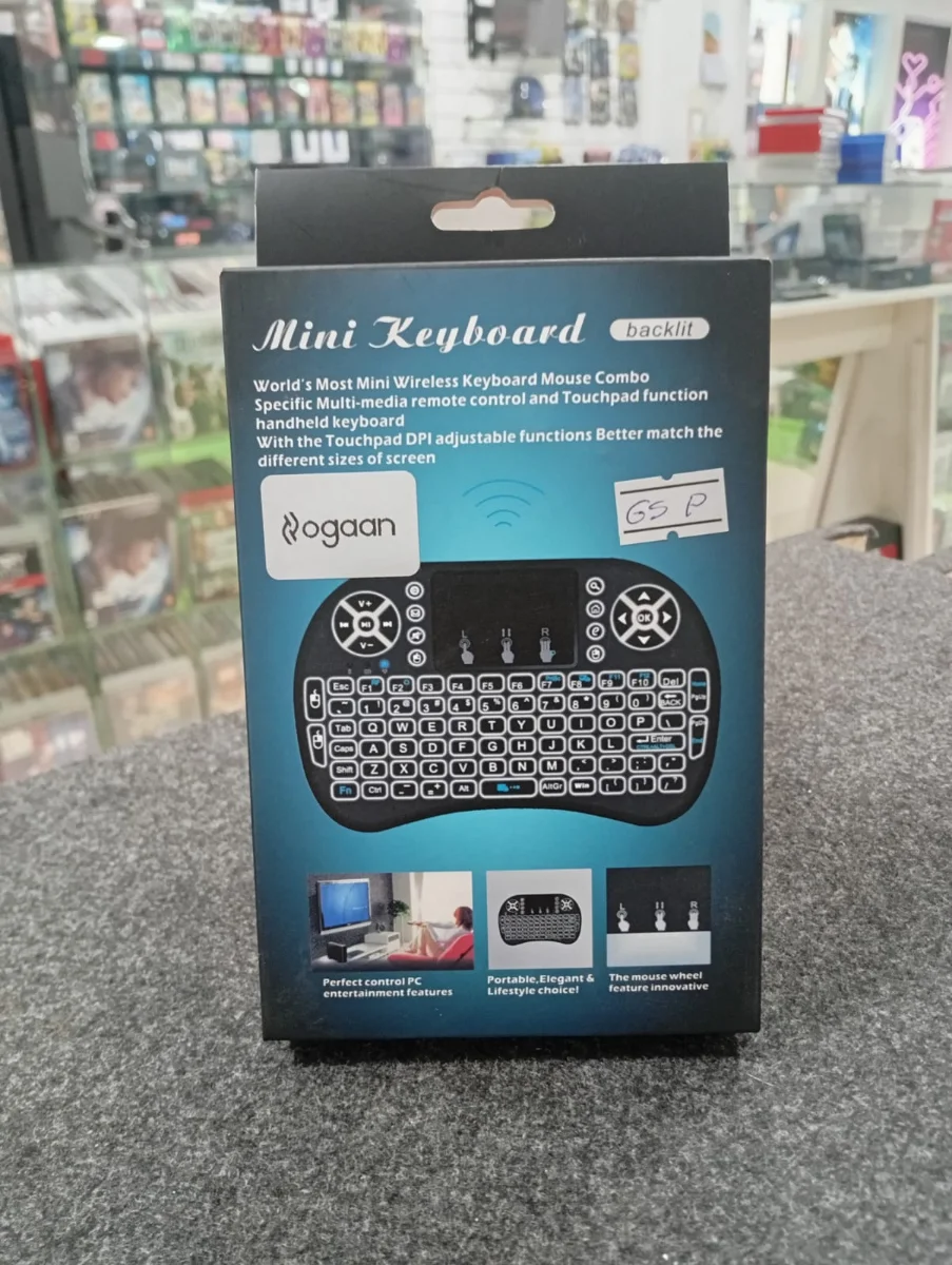 Mini teclado inalámbrico Rogan con touchpad e iluminación