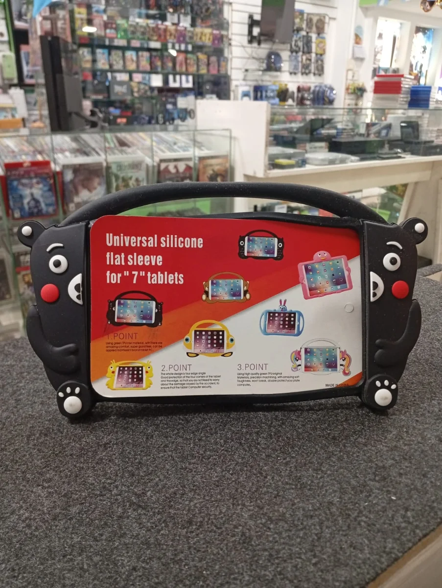 Funda universal de silicona con diseño de oso para tablet de 7 pulgadas