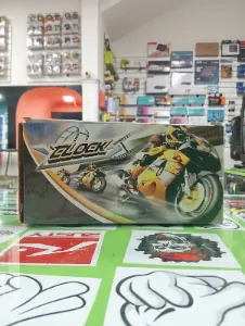 Reloj decorativo motocicleta deportiva amarilla