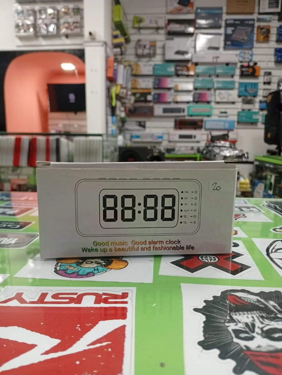 Reloj despertador digital con Bluetooth y radio FM