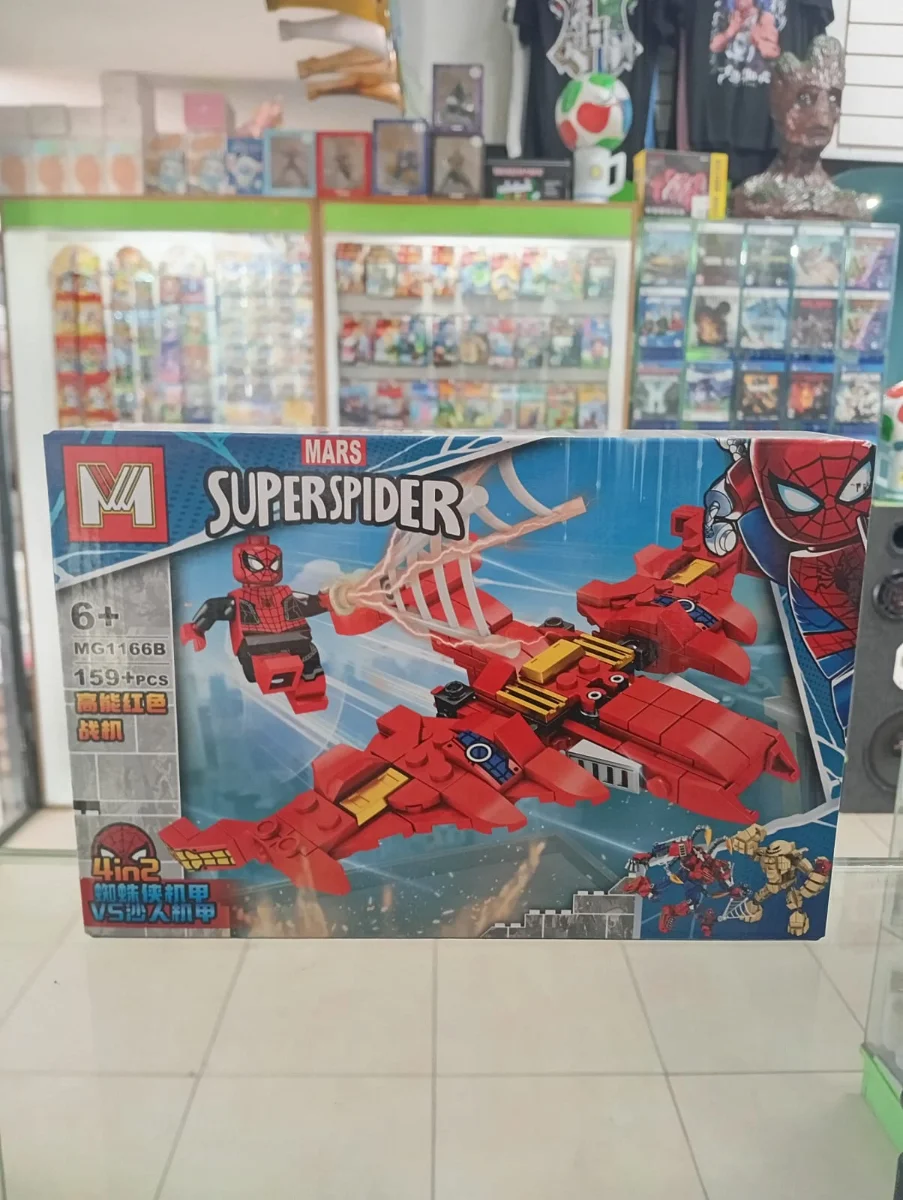 Set de bloques armables Spider-Man con vehículo rojo
