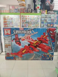 Set de bloques armables Spider-Man con vehículo rojo
