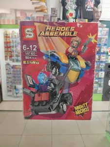 Set de bloques armables Star-Lord y Nebula con vehículos