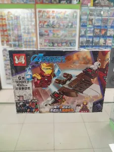 Set de bloques armables Iron Man con vehículo aéreo