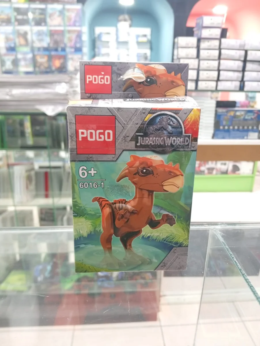 Set de bloques armables Jurassic World con dinosaurio naranja
