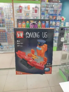 Set de bloques armables Among Us con vehículo rojo