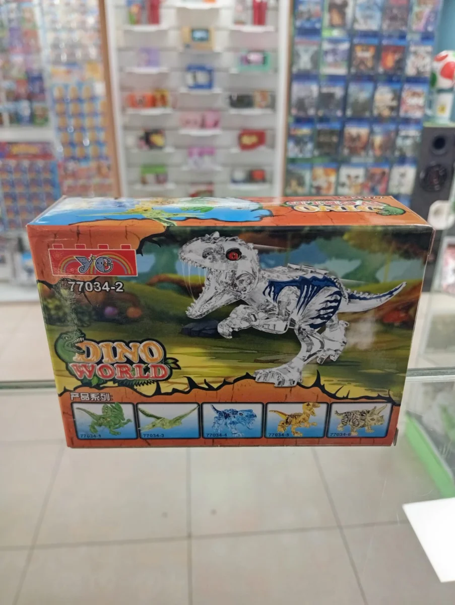 Dinosaurio armable Dino World blanco modelo 77034-2