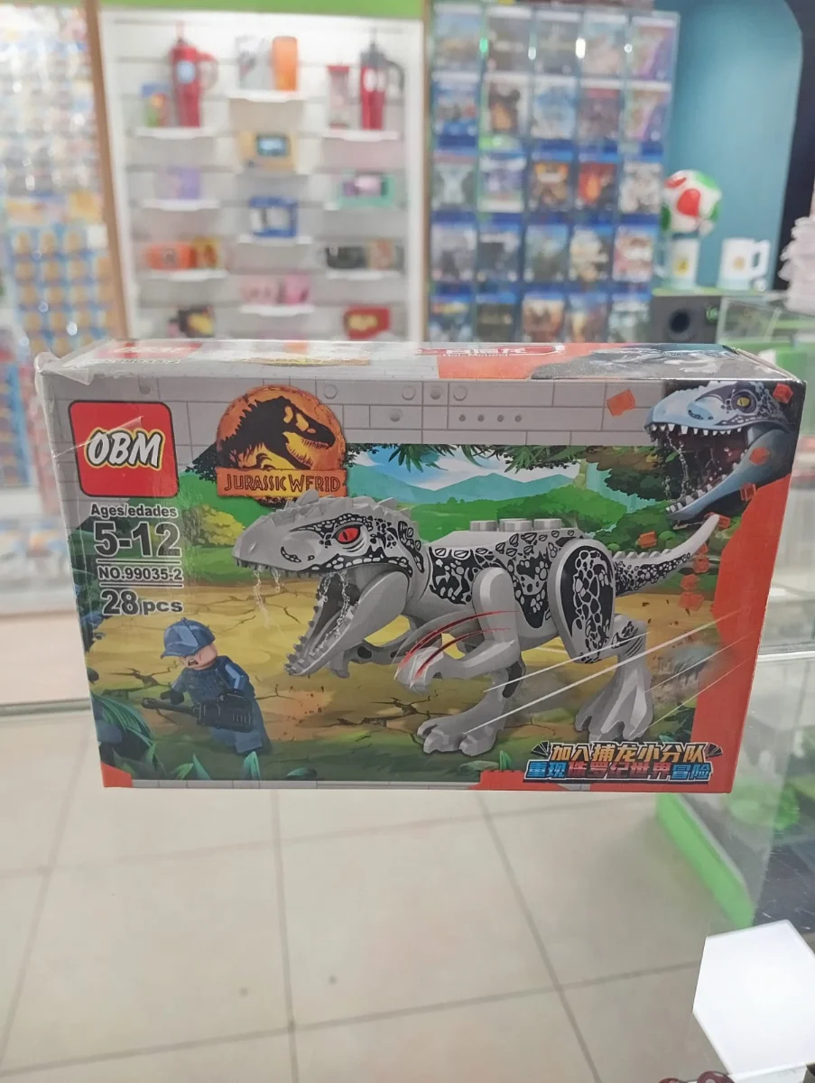 Set de bloques armables Jurassic World con tiranosaurio blanco
