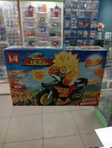 Set de bloques armables Dragon Ball con guerrero rubio y motocicleta MG1325-5