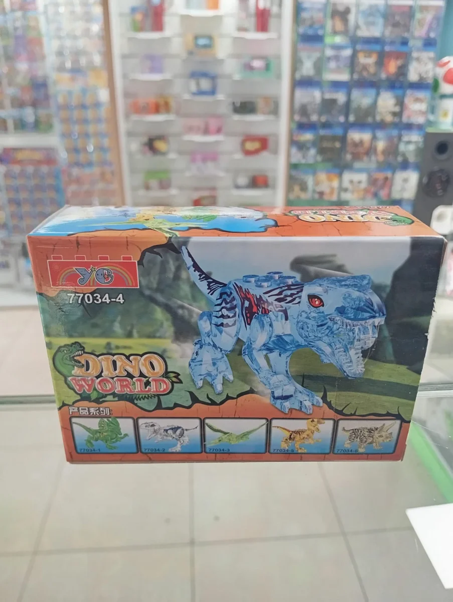 Dinosaurio armable Dino World azul modelo 77034-4