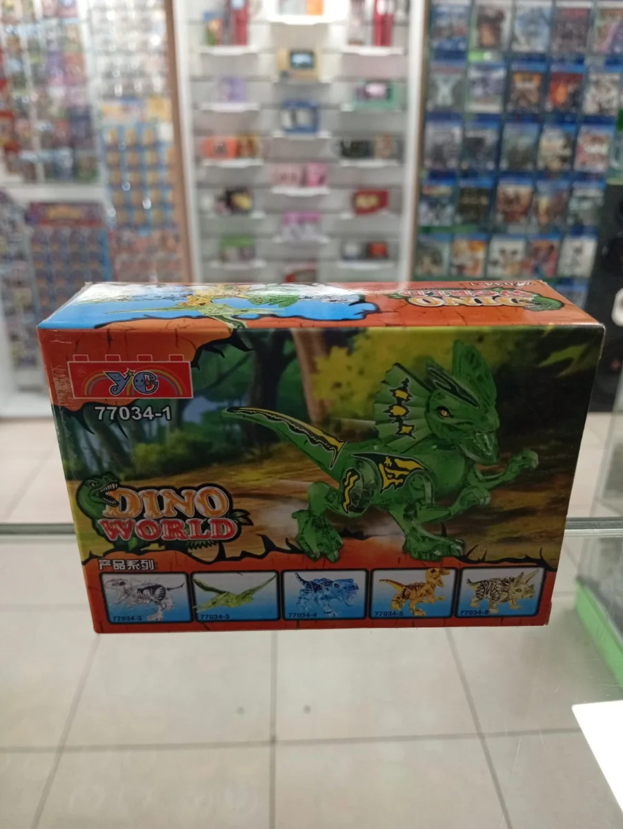 Dinosaurio armable Dino World verde modelo 77034-1