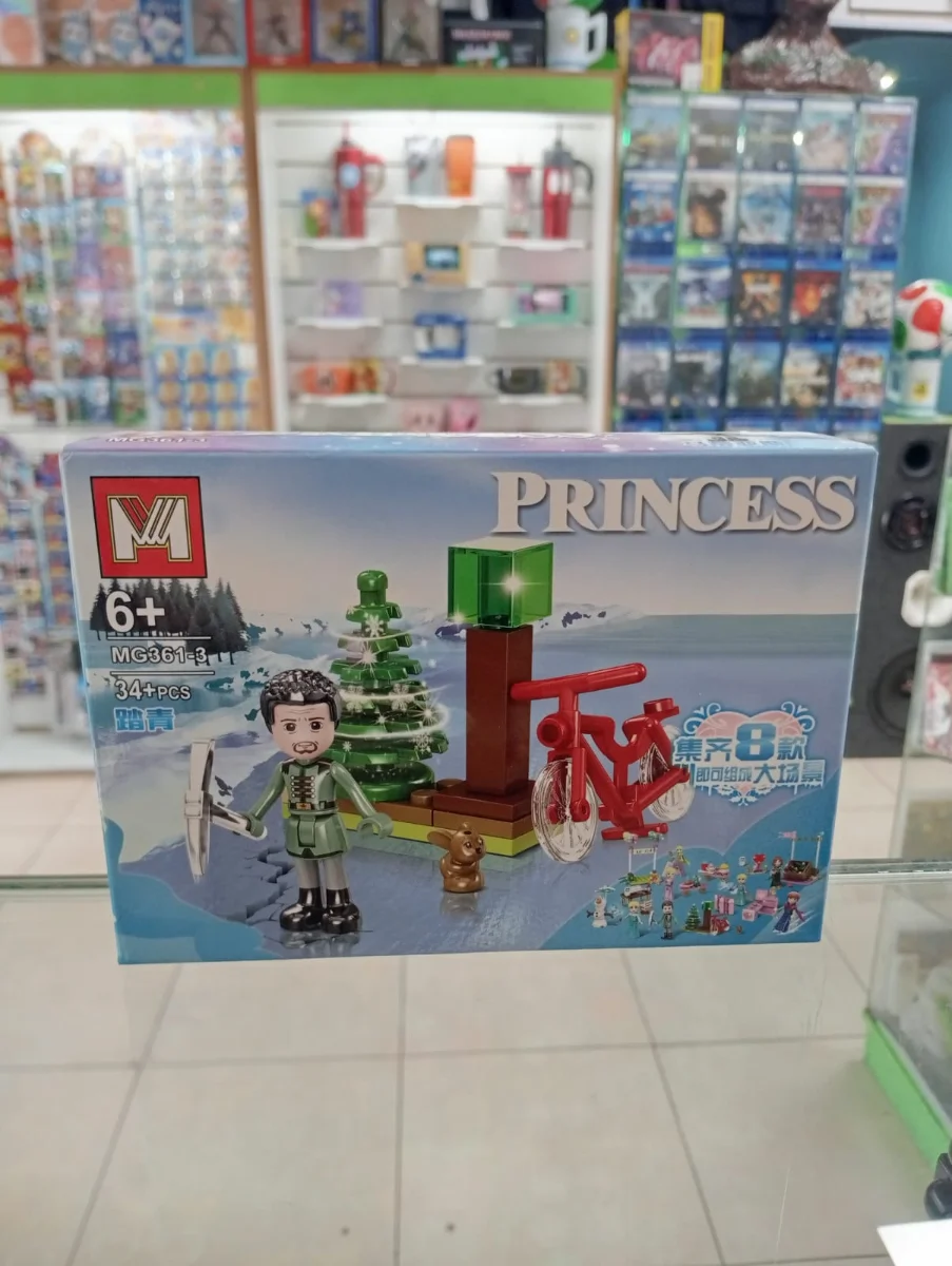 Set de bloques armables Princess con personaje y bicicleta MG361-3