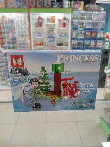 Set de bloques armables Princess con personaje y bicicleta MG361-3