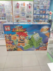 Set de bloques armables Dragon Ball con guerrero pelirrojo y panel