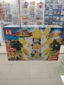 Set de bloques armables Dragon Ball con guerrero de armadura y motocicleta